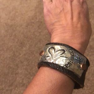 Brown leather bracelet